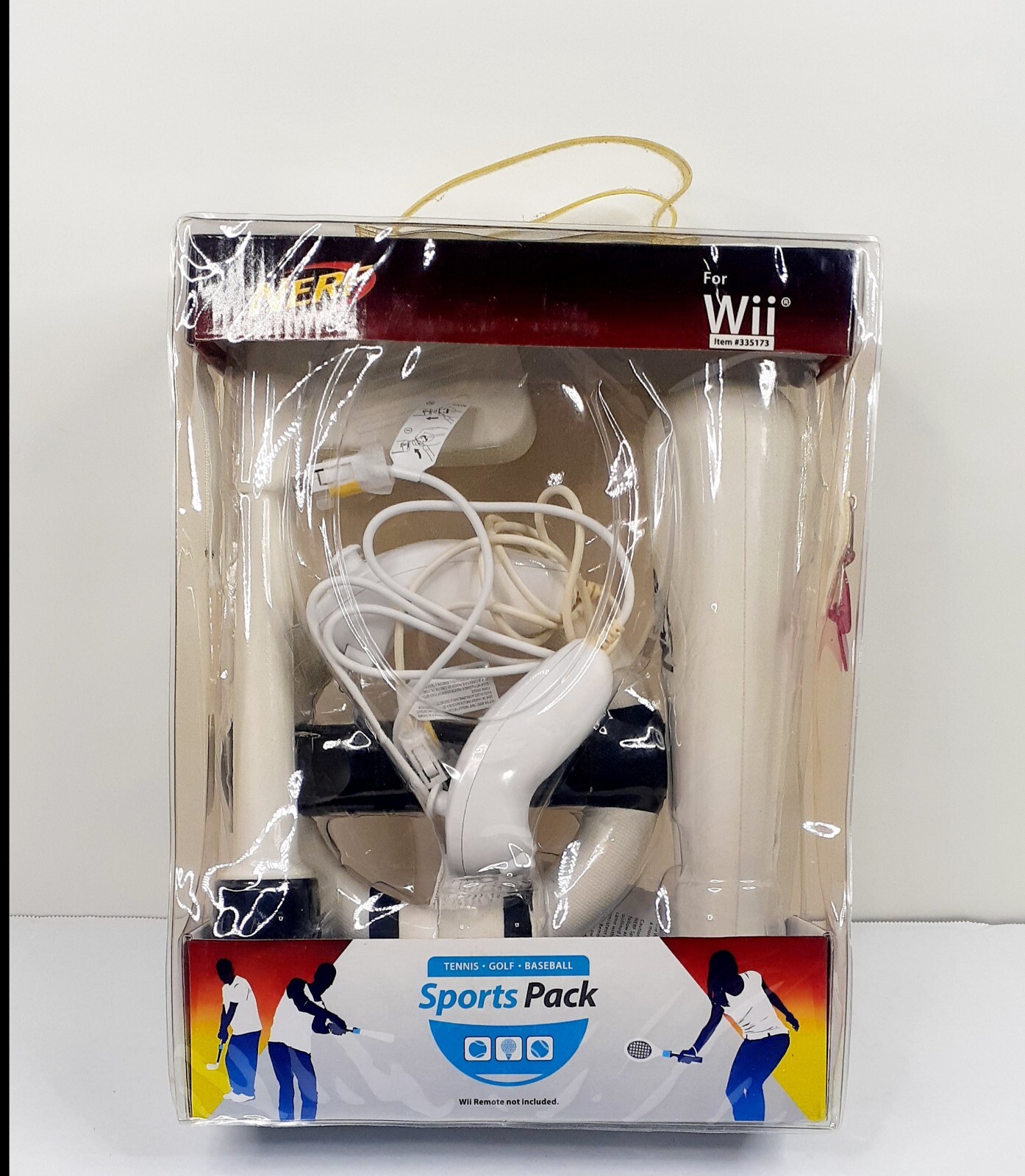 NERF Wii Sports Pack Nintendo Wheel Tennis Golf Baseball New In Package