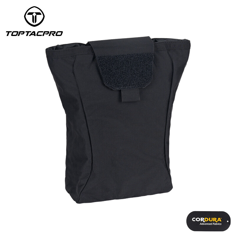 TOPTACPRO Tactical Drop Pouch Airsoft Dump Pouch MOLLE Foldable Recycling Gear