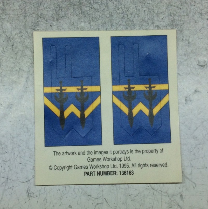 Games Workshop - WHFB High Elf Banner Sticker Sheet - Citadel OOP (C)
