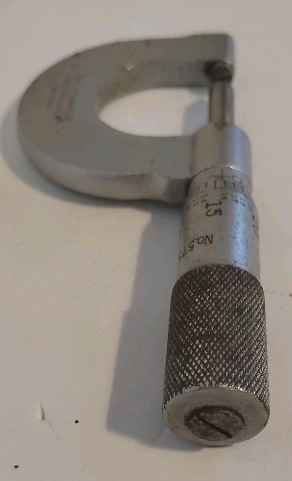 Vintage LS Starrett Co No. 575 Thread Micrometer 0-1" Range