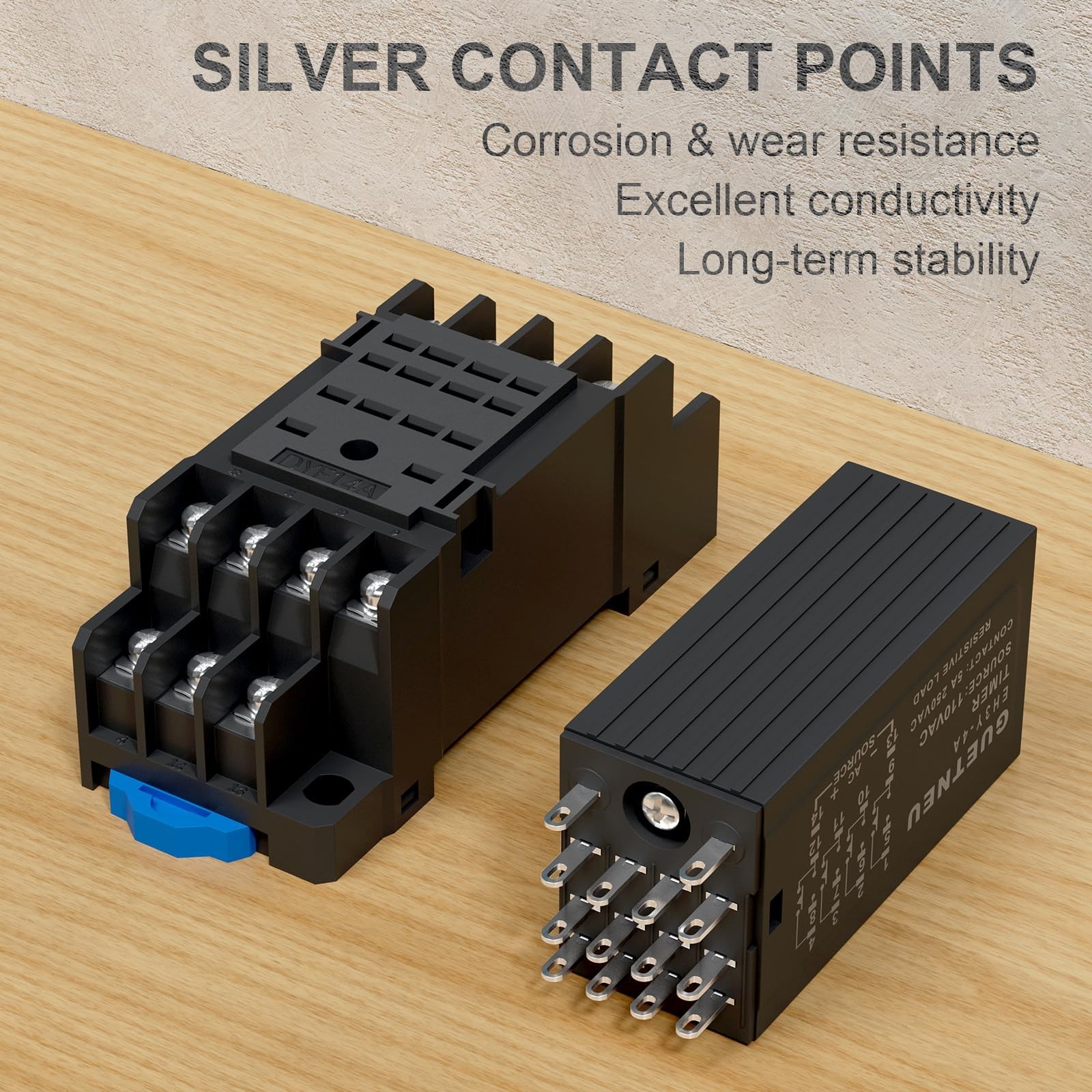 LCD Digital Display Time Relay, Time Control Delayer | Dual Time with Plug-in...