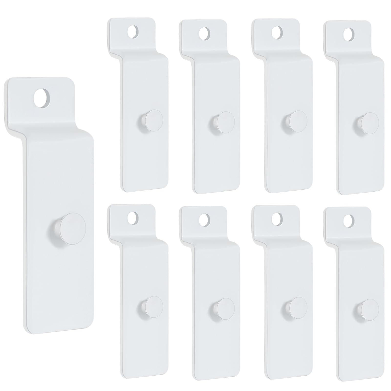 Metal Slatwall Utility Hooks, 10 pcs Commercial Slatwall Picture Hook Notch P...