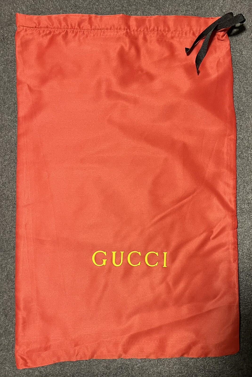 Authentic Gucci Medium Size Dust Bag 11.5 x 17.5” Inches. Red With Gucci Logo