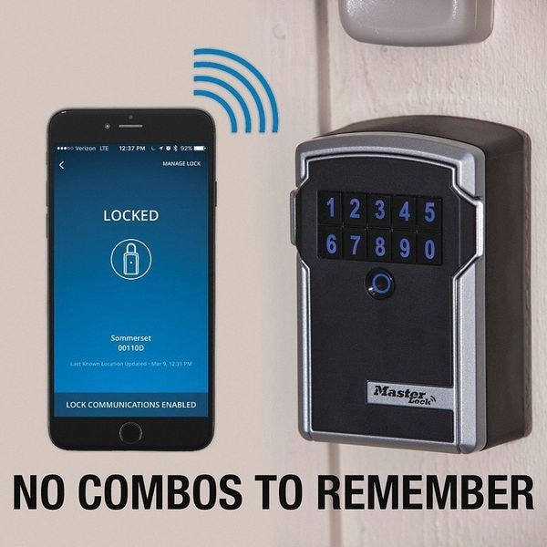 Master Lock 5441Ecwwg Lock Box, Wall Mount, Metal, Electronic