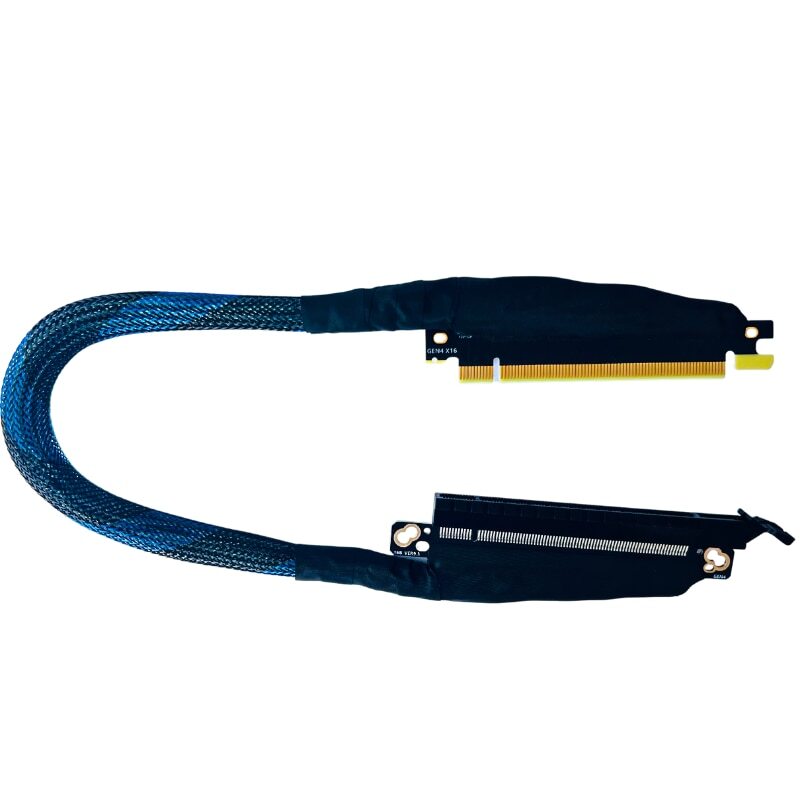 PCIE 4.0 X16 Graphics Card Extension Cable 180 Degree for server AI Processing