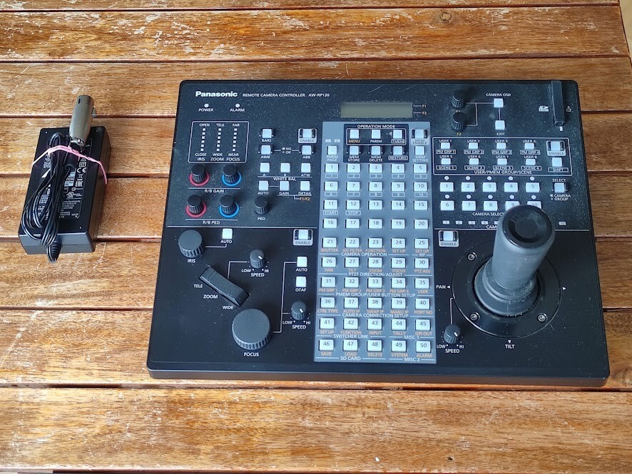 PANASONIC AW RP120 CONTROL PANEL CONTROLLER Pan Tilt Zoom REMOTE CAMERA CONTROLLER