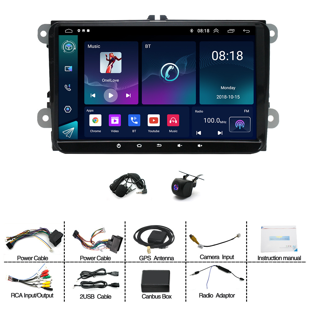 Car Stereo Radio For 2012 2013 2014 VW Passat NMS Android 14 Carplay GPS+ Camera