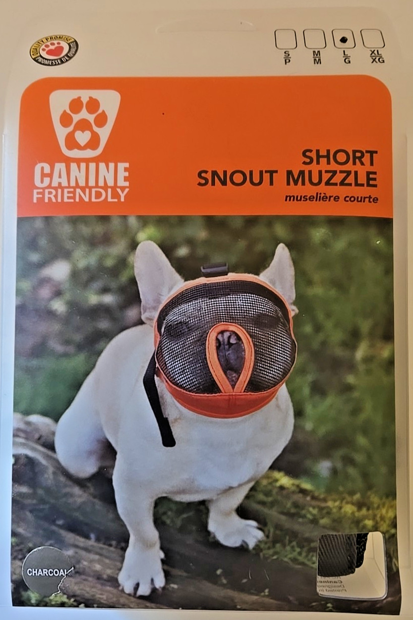 Canine Friendly Soft Mesh Short Snout  Muzzle Pit Bull Boxer Large 15"-23.5"