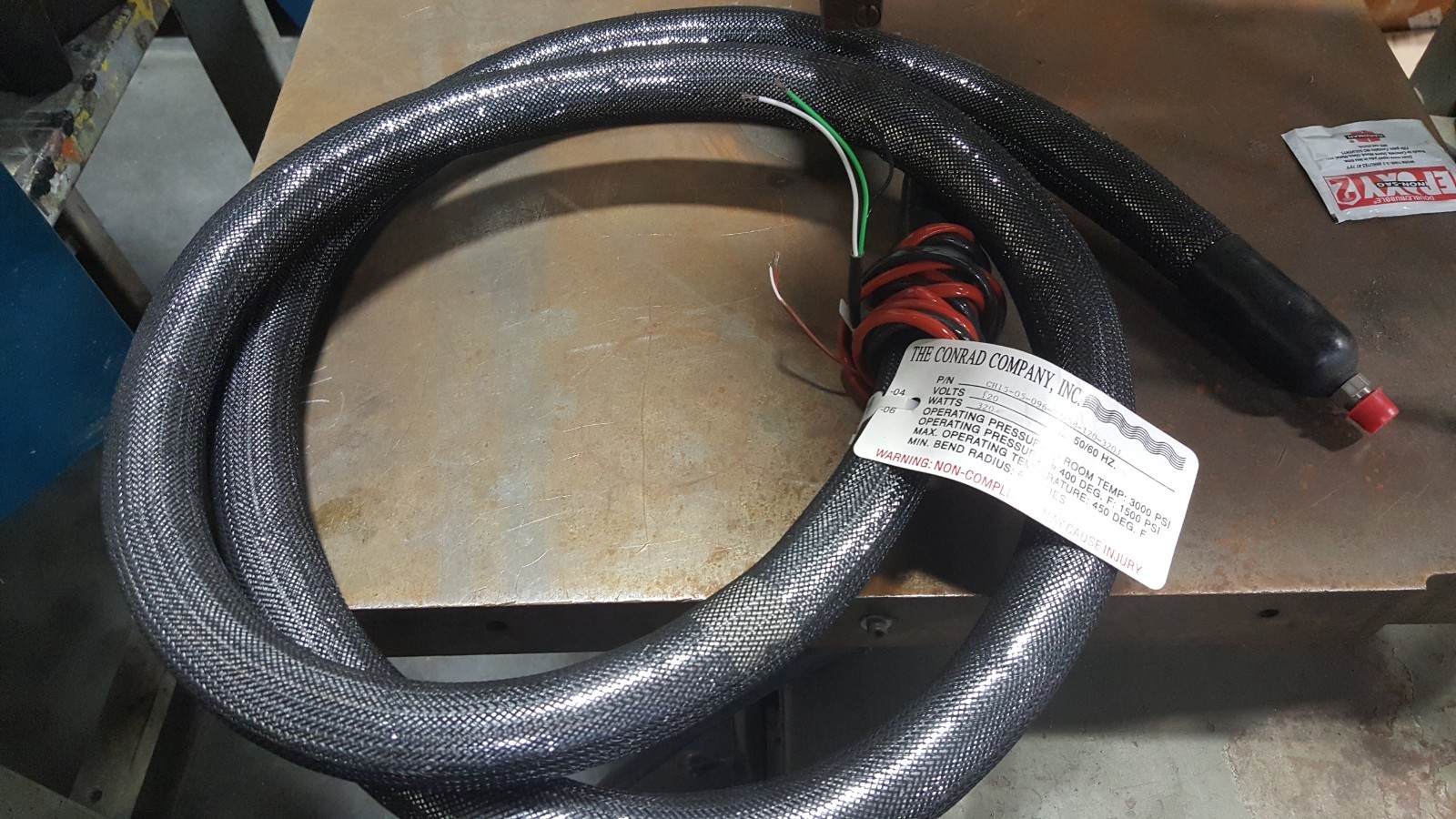 CONRAD COMPANY HEATED HOT MELT HOSE CH15-05-096-28/58-120-3207 N.O.S.