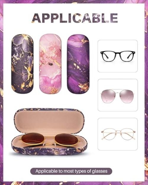 3pack eyeglass case hard shell，glasses case hard shell，eye glass cases Marble