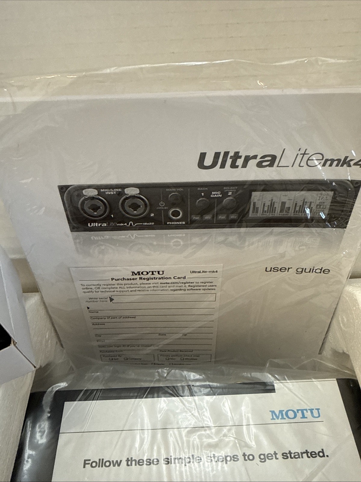 MOTU UltraLite mk4 18x22 USB audio interface DAP, mixing & Effects NEW OPEN BOX