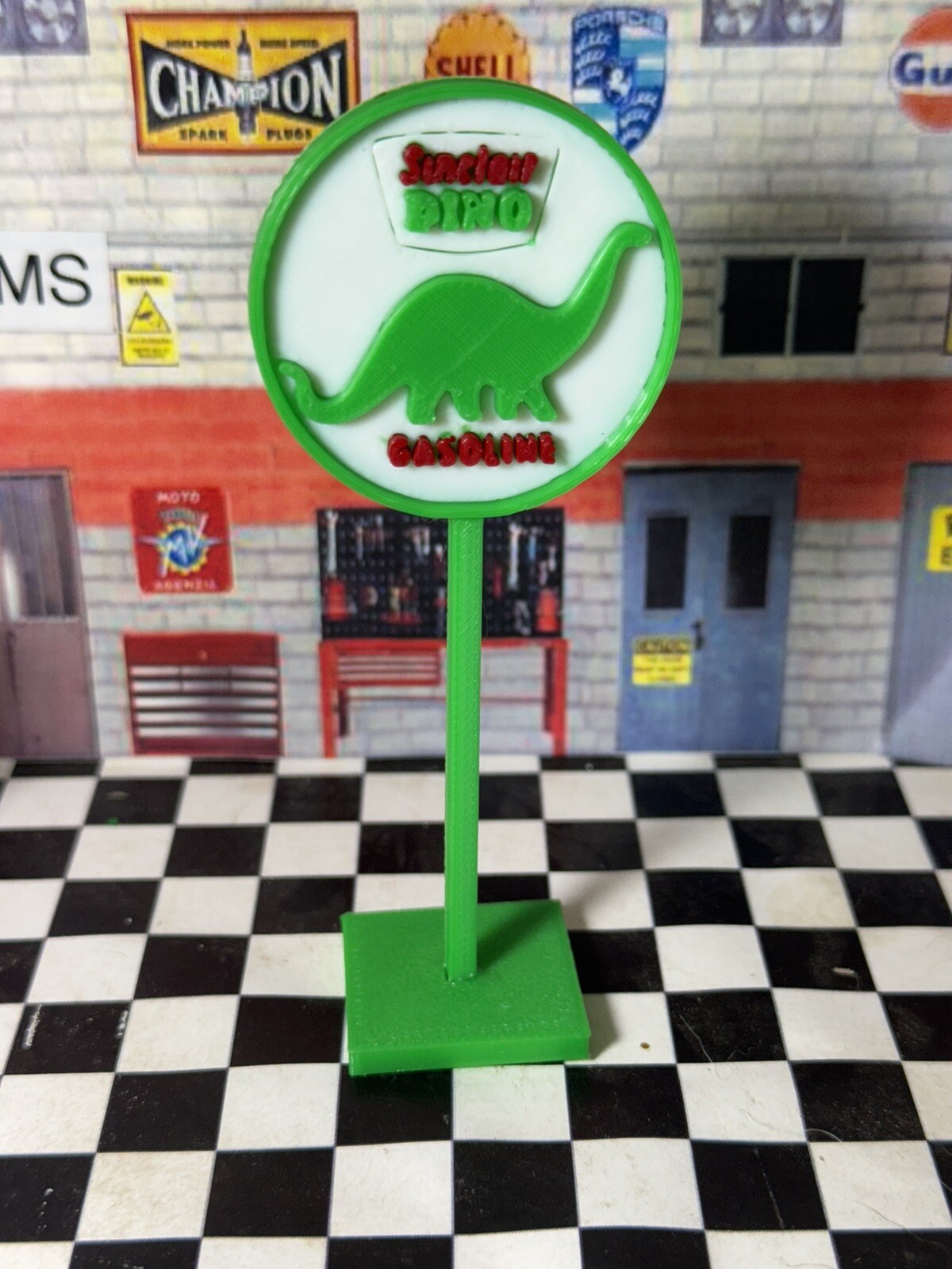 1/64 scale diorama Sinclair oil/ gas sign