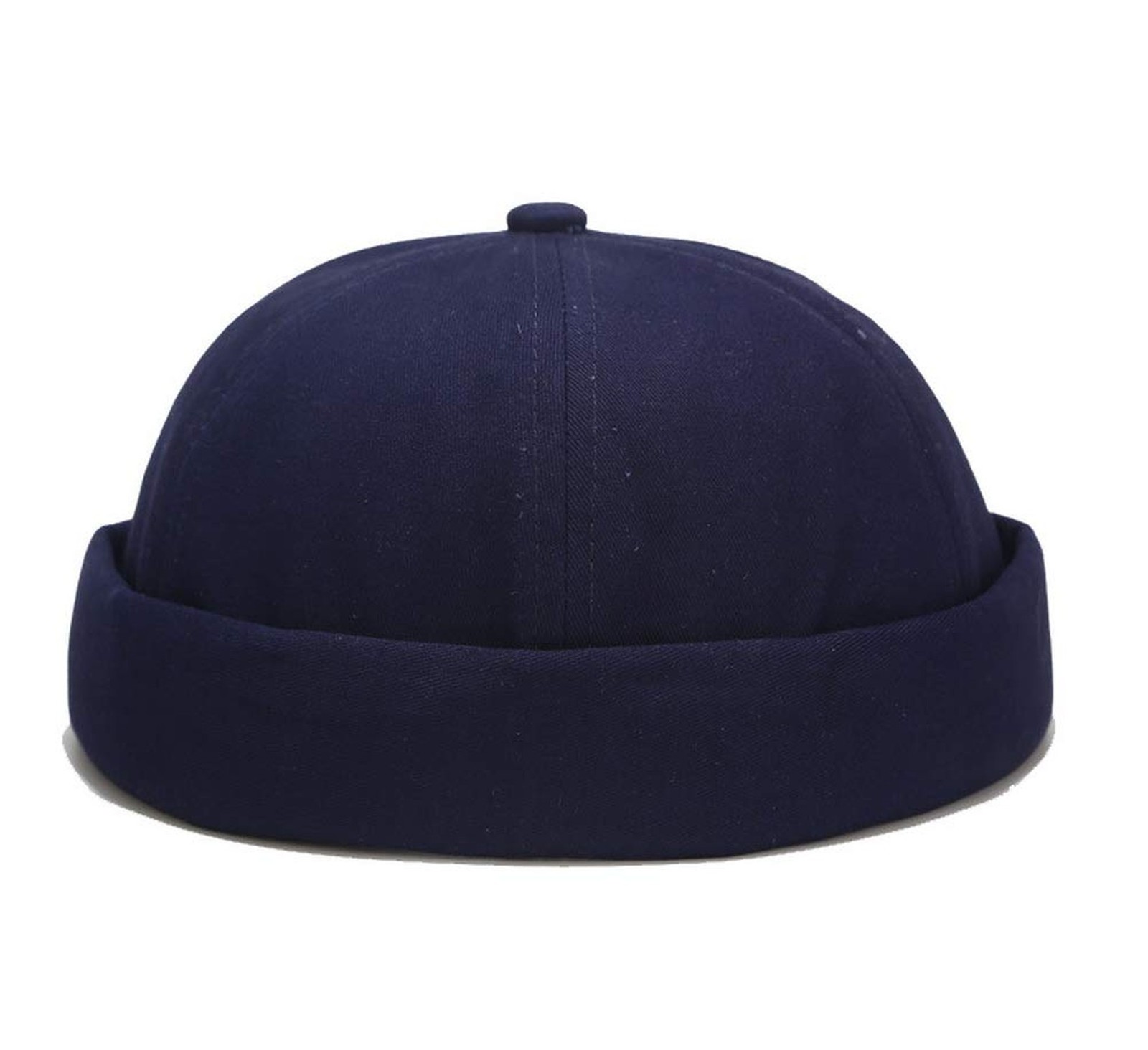 Men Women Cotton Docker Cap One Size Blank-navyblue