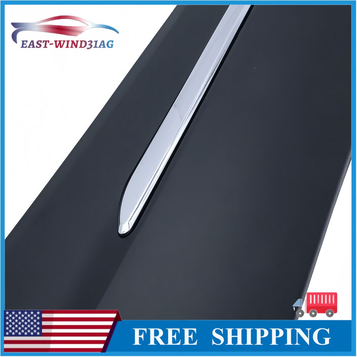 Rear Lower Door Molding Trim W/Chrome Fits 2019-2022 Honda Pilot Passenger Side