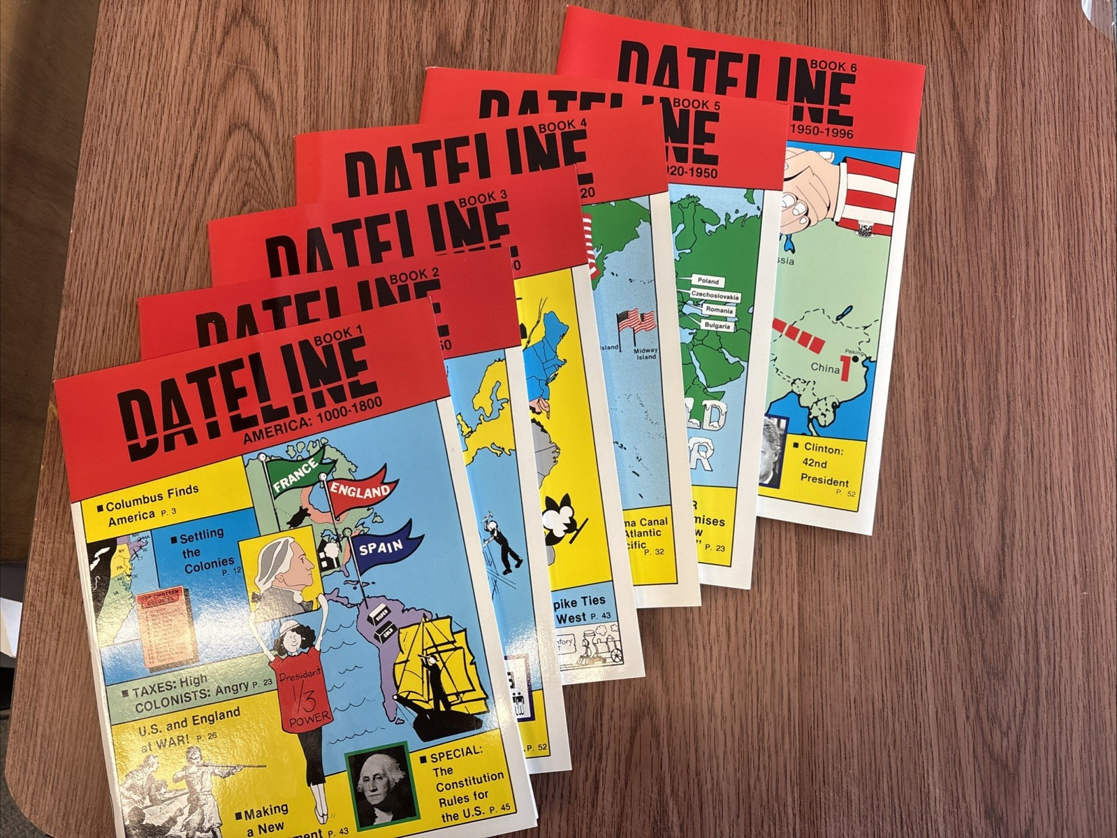 DATELINE AMERICA HISTORY BOOKS set of 6 Years 1000-1996 NEW