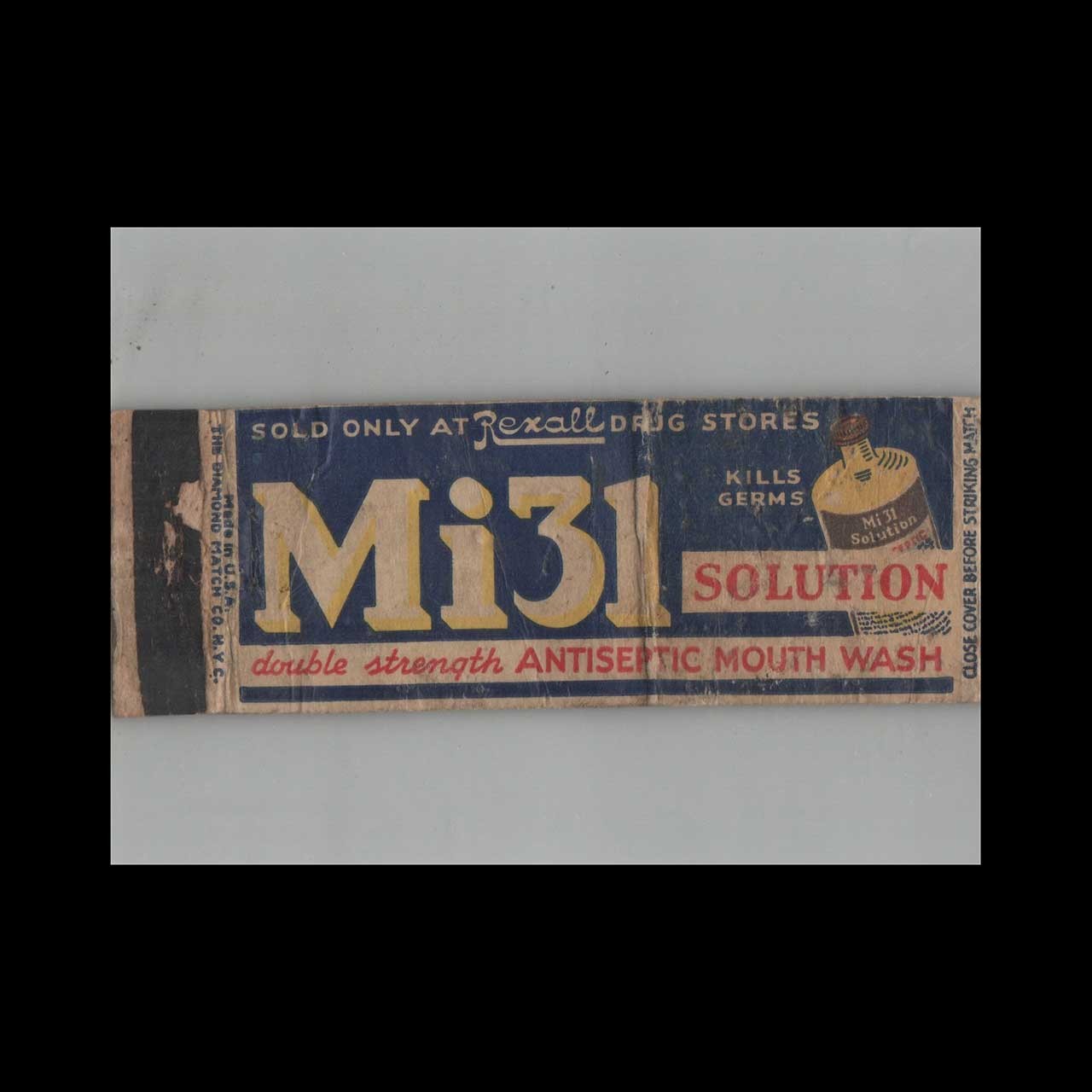 Full Length Matchbook Cover Mi31 Solution Drug Store