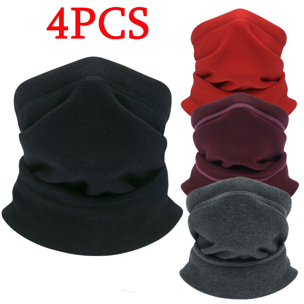 4 PACK Thermal Neck Gaiter Winter Windproof Face Masks for Hiking Ski Face Cover