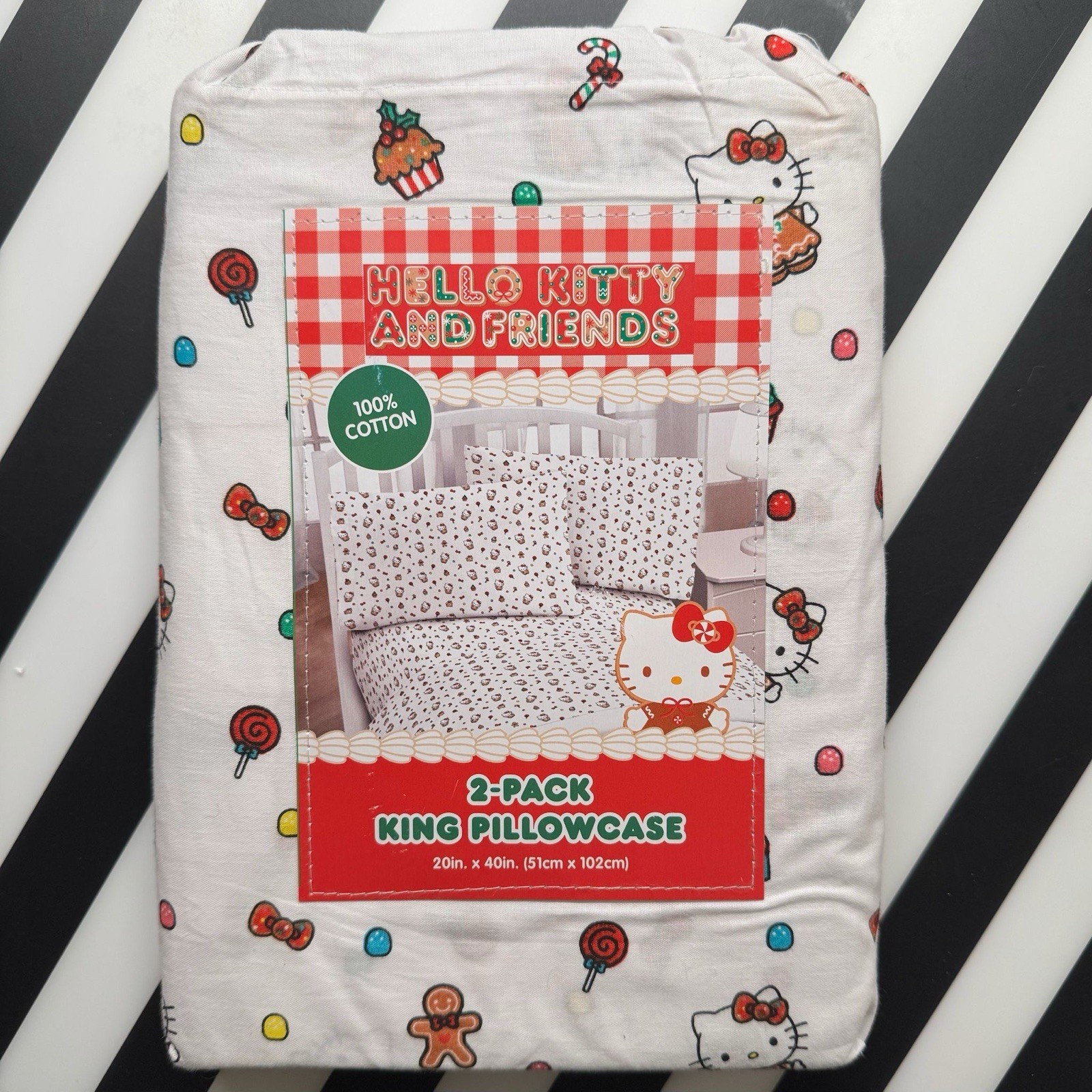 Hello Kitty And Friends King Pillow Case Set- 2pc