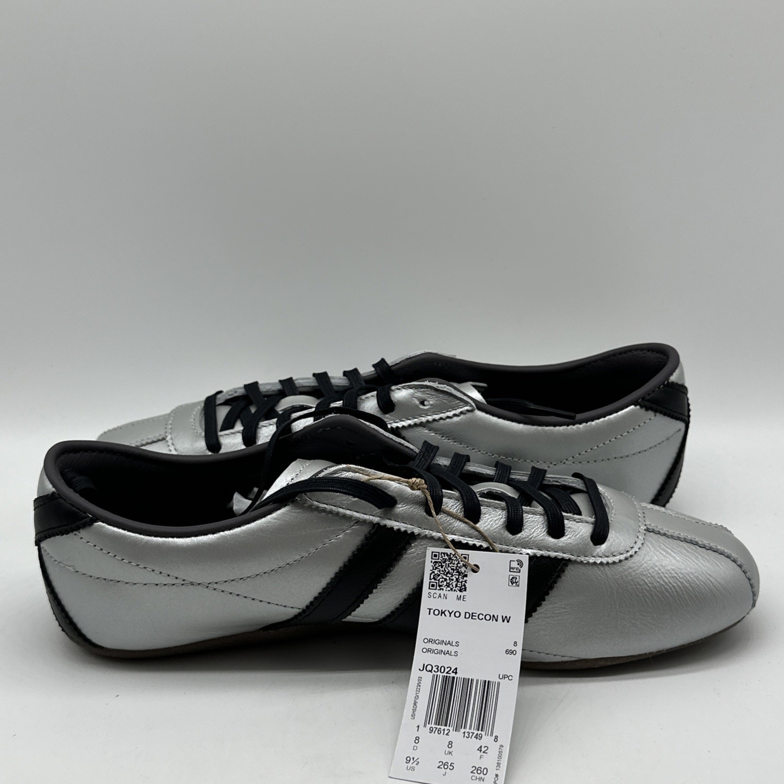 Adidas Originals Tokyo Silver Metallic Decon Women's 9.5 Core Black Gum JQ3024