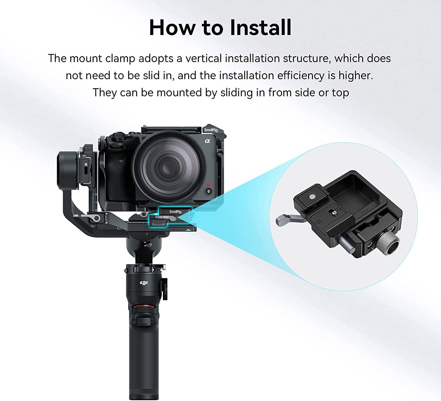 SmallRig Arca-Swiss Mount Plate for DJI RS 3 Mini for Balancing Heavy Camera