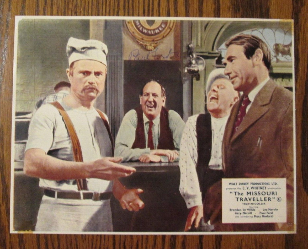 Vintage 1958 PAUL FORD Signed Movie Photo THE MISSOURI TRAVELLER