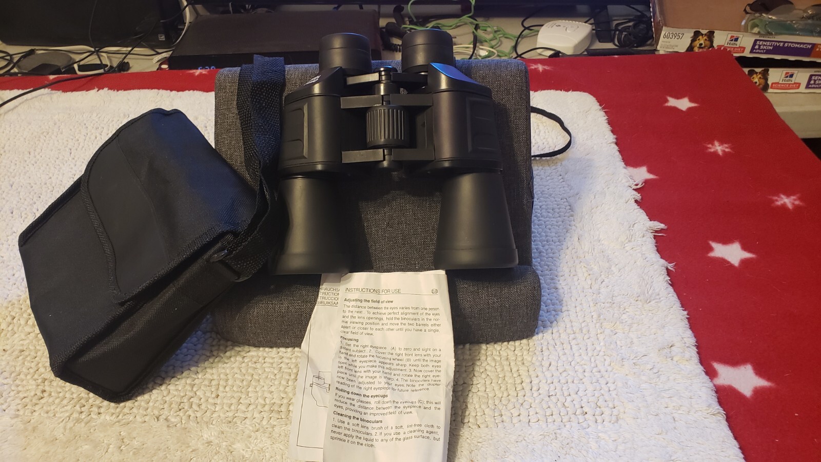 OPTIC 1050 BINOCULARS , LENS CAPS, & CARRYING CASE, VINTAGE  FREE SHIPPING!