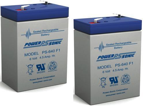 Power-Sonic 2 Pack - BATTERY 6V 6 VOLT SLA VRLA RECHARGEABLE 4, 4.5,5 AH