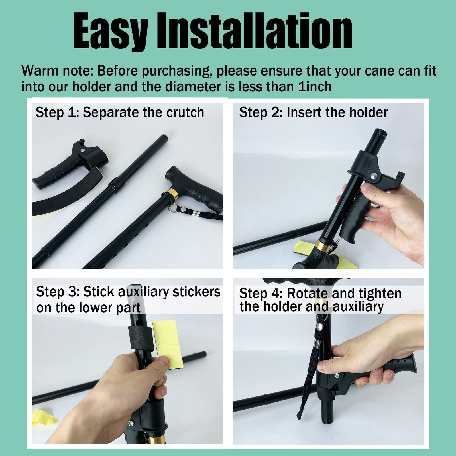 Standing Cane Handle Assist Balance Support Accessory