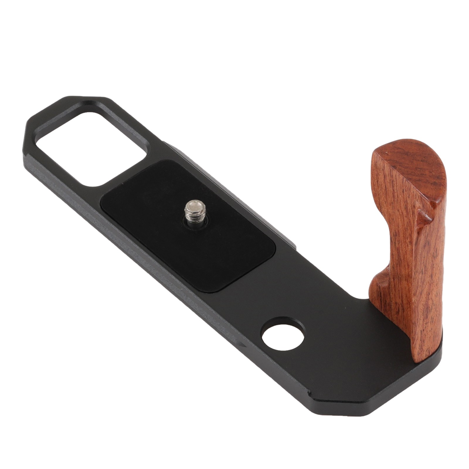 Wooden Vertical Handle Grip Quick Release L Bracket for Nikon F2 Camera Black