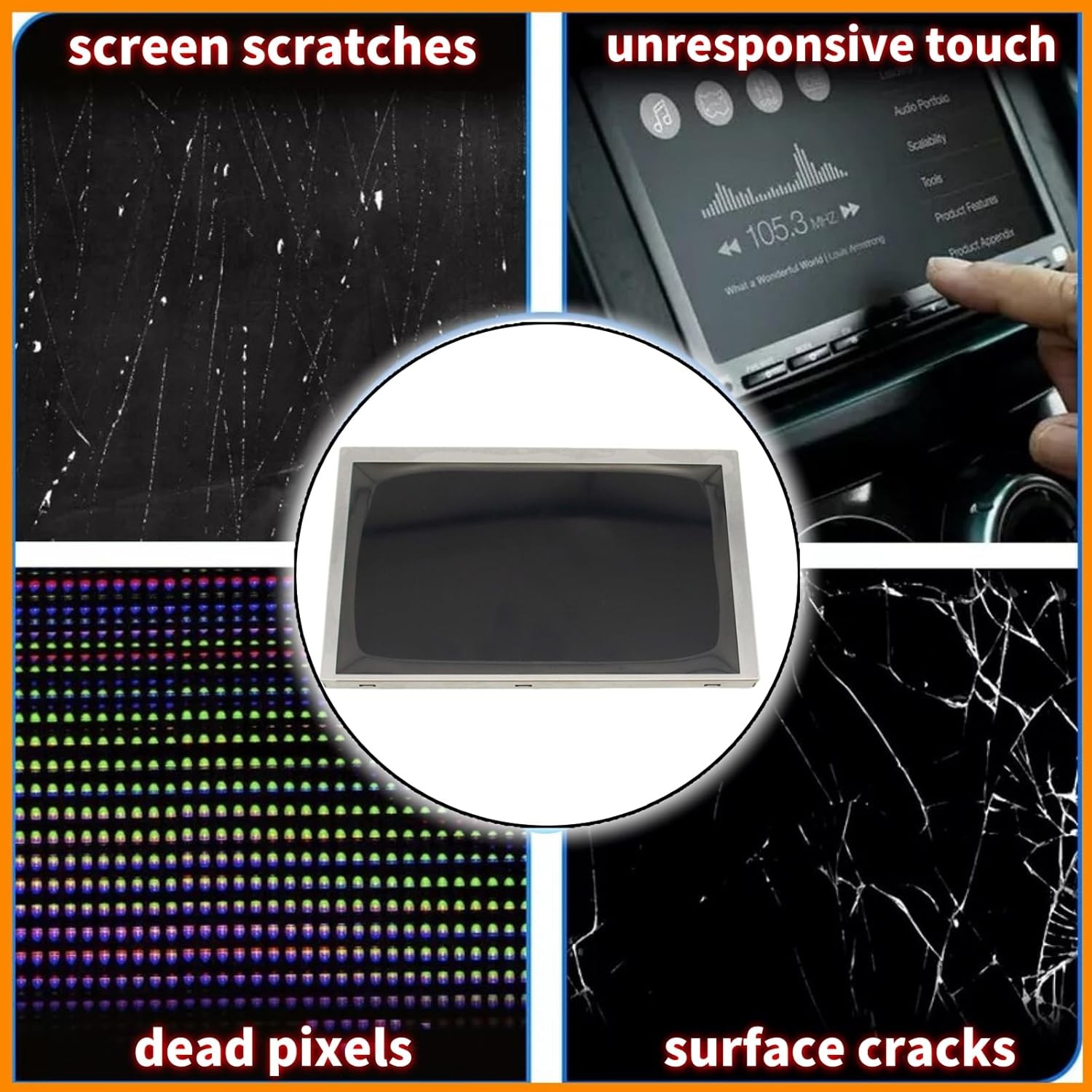 6.5" Display For VW Atlas Crafter Golf Skoda Fabia MK3 LM1696A01-1D LM1696A11-1D