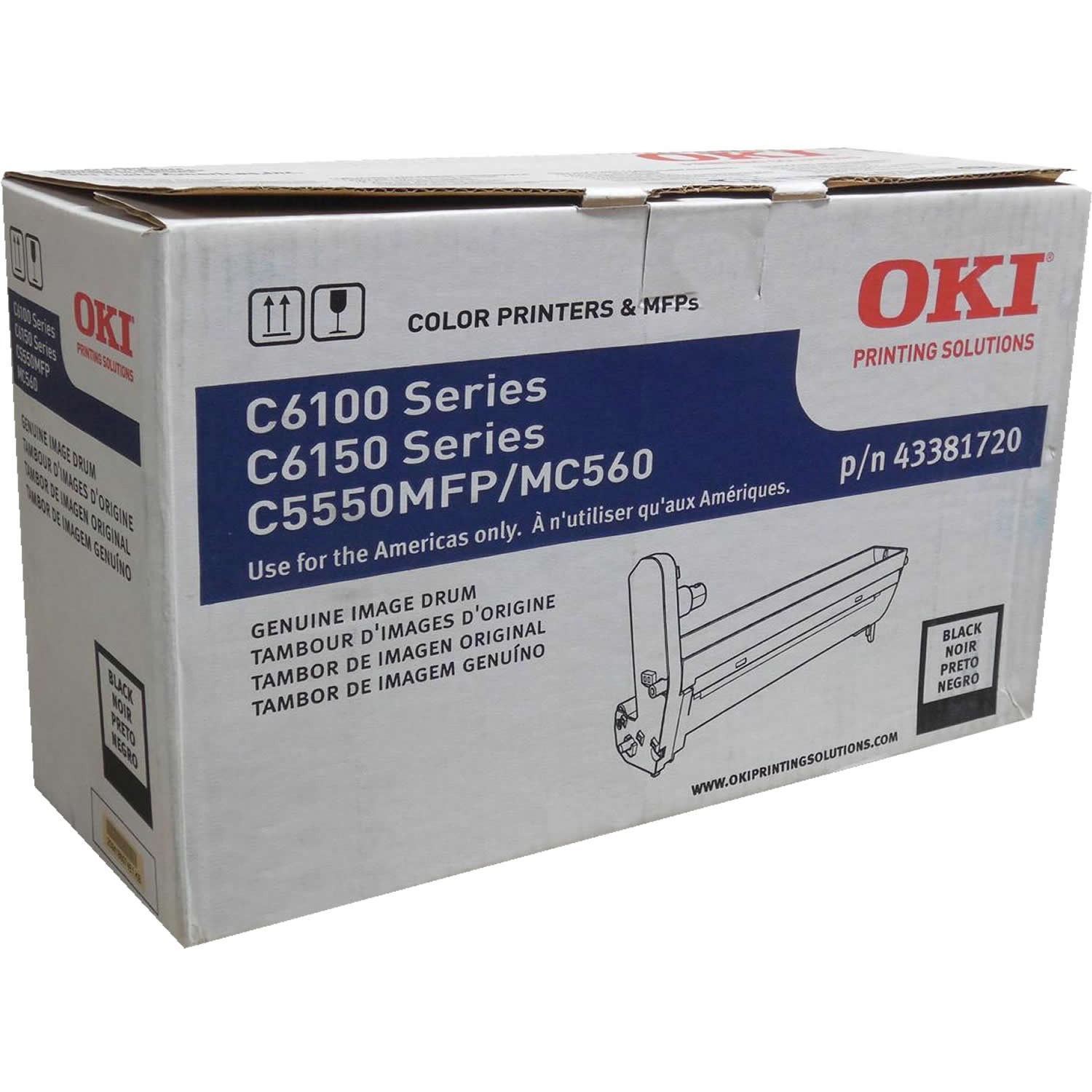 Okidata Oki 43381720 C6100 C6150 Black Type C8 Image Drum Genuine OEM Quick Ship