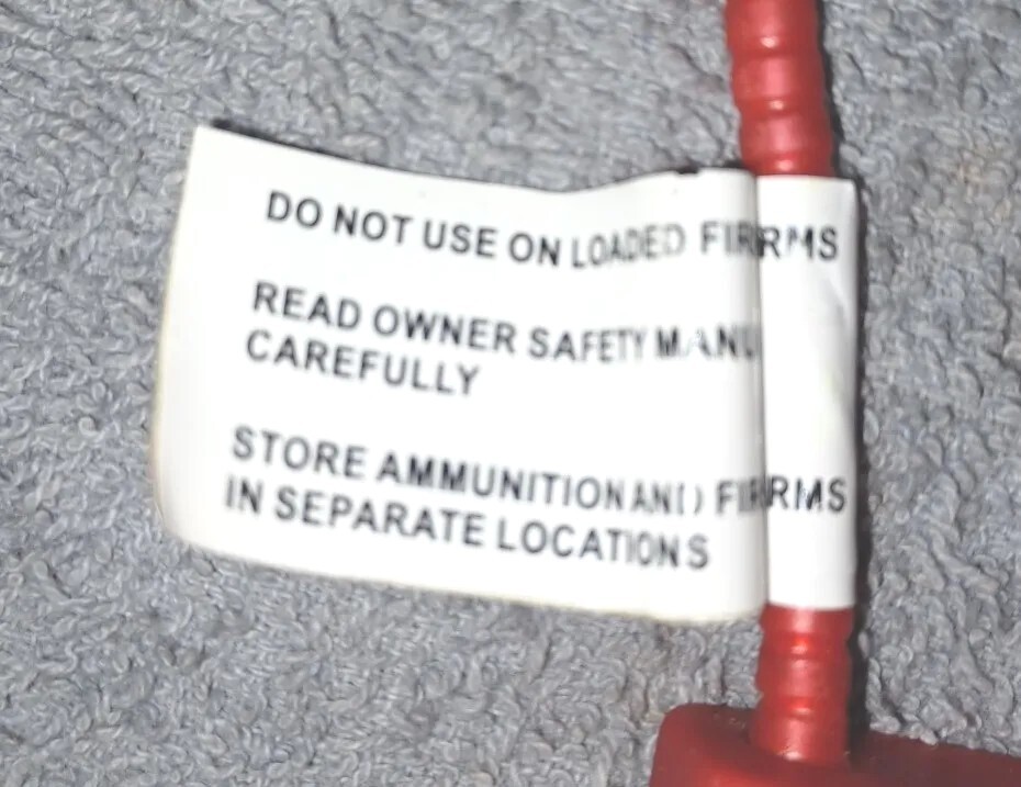 Regal Firearm Gun Safety Cable Lock 15" Red Lock With Key Rubberized Coating