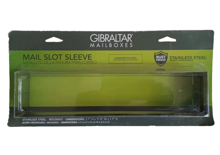 Gibraltar Mailboxes MSS00003 Stainless Steel Sleeve Mail Slot