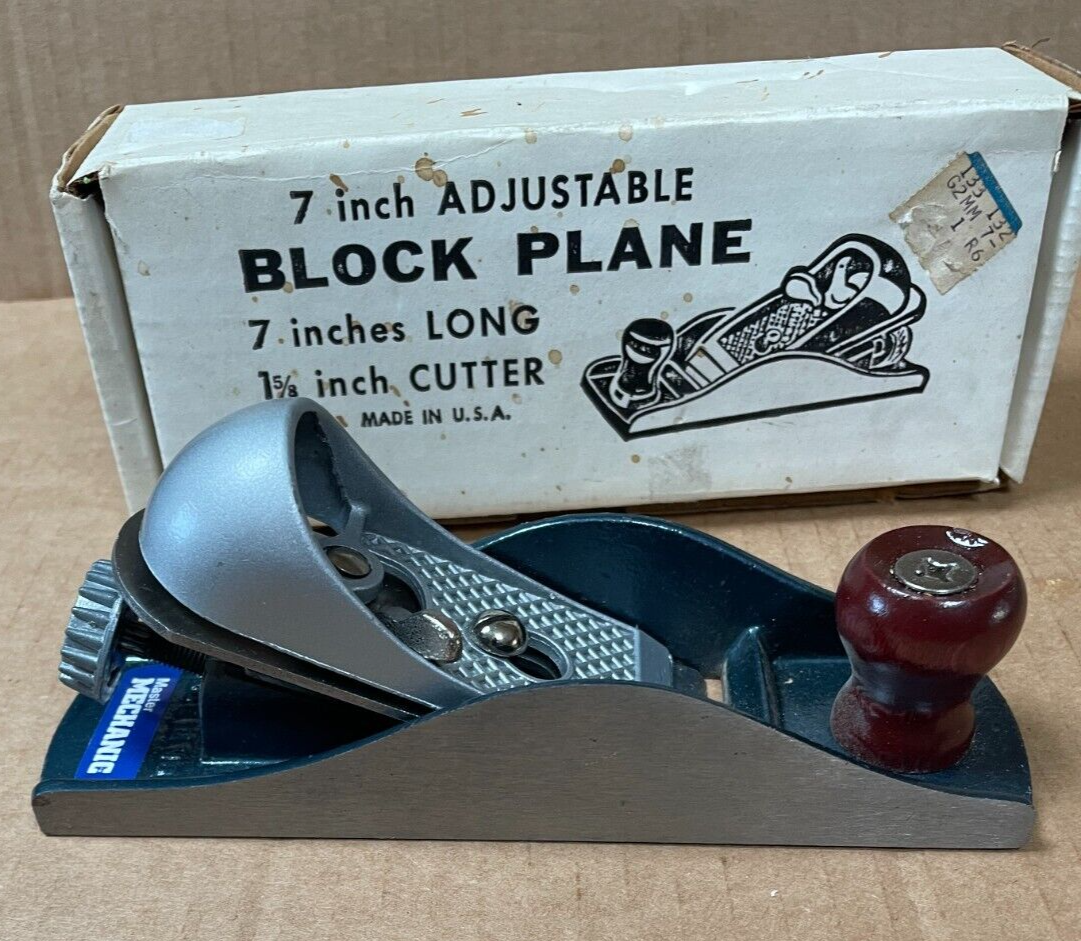 Master Mechanic 7 inch block plane with box
