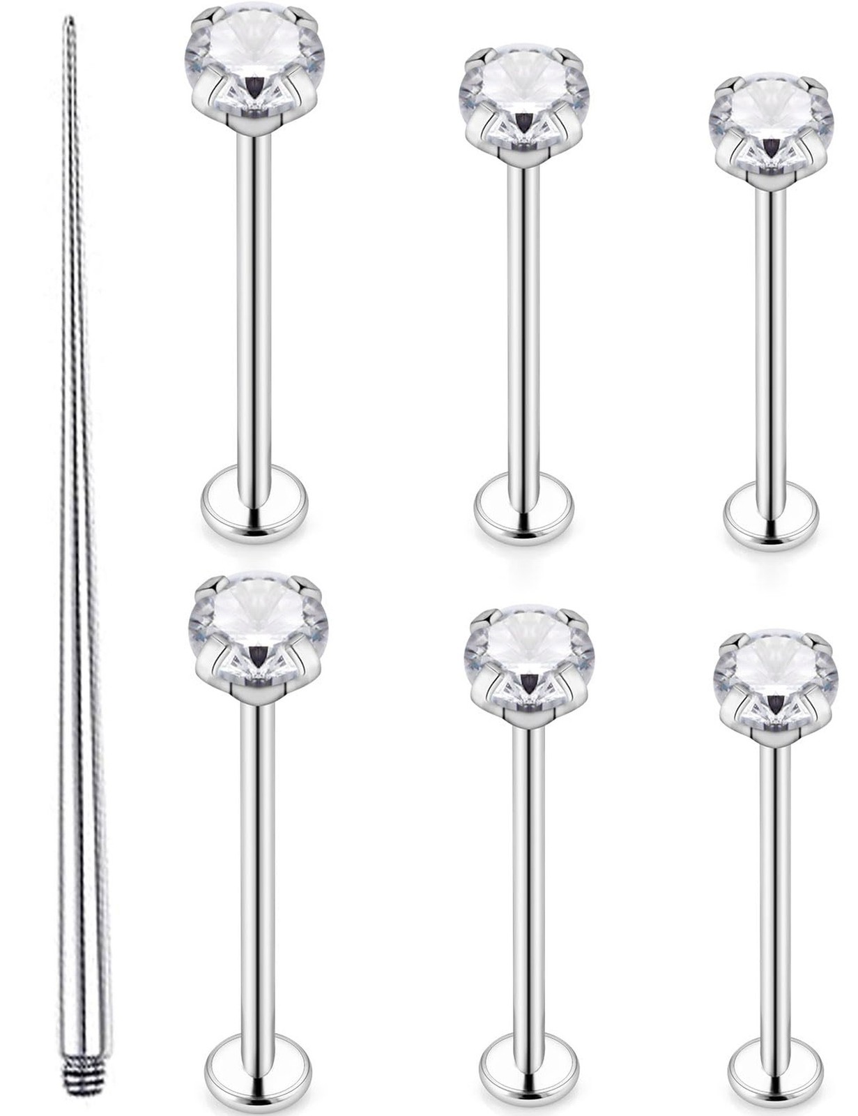 16G Cheek Dimple Piercing Jewelry Lip labret Studs Medusa Monroe Ashley Pierc...