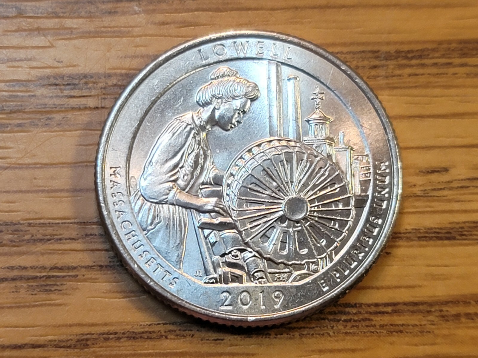 2019 P Lowell ATB Quarter with Die Chips and Die Cracks Mint Error.