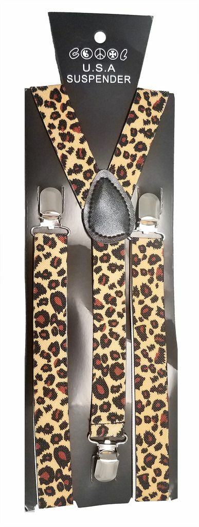Cheetah Coool Adult Retro Fashion Costume Fancy Dress Suit Accessory Suspenders