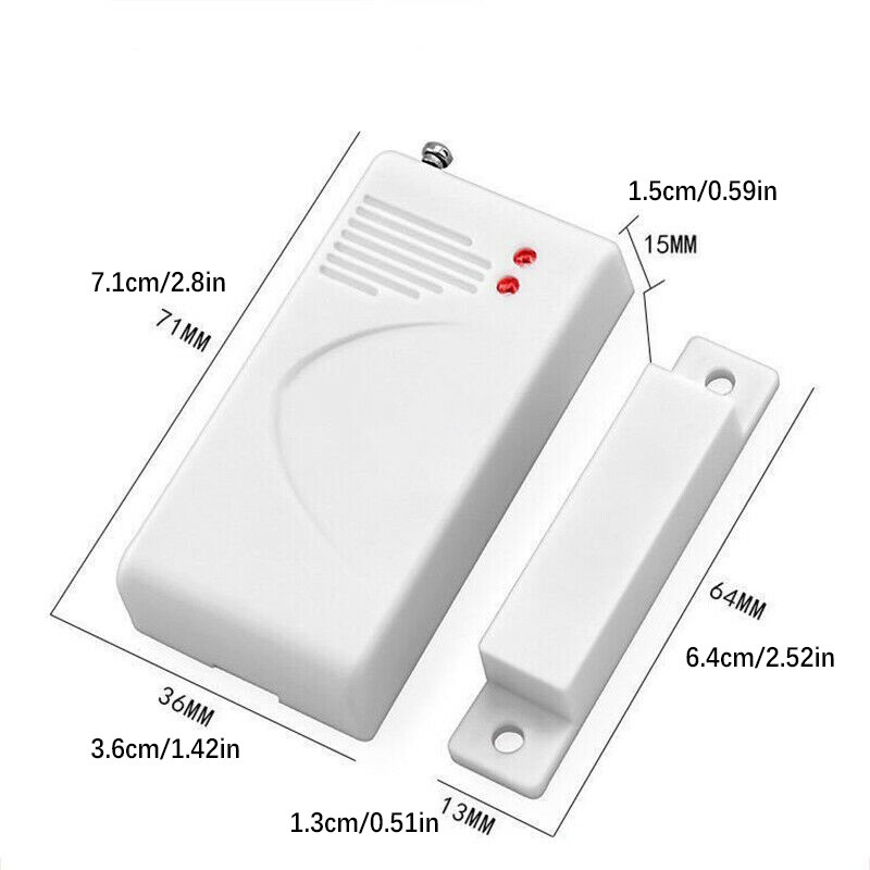 12v Wireless Door Window Alarm Panel Magnetic Contact Sensor 433MHz Code 1527