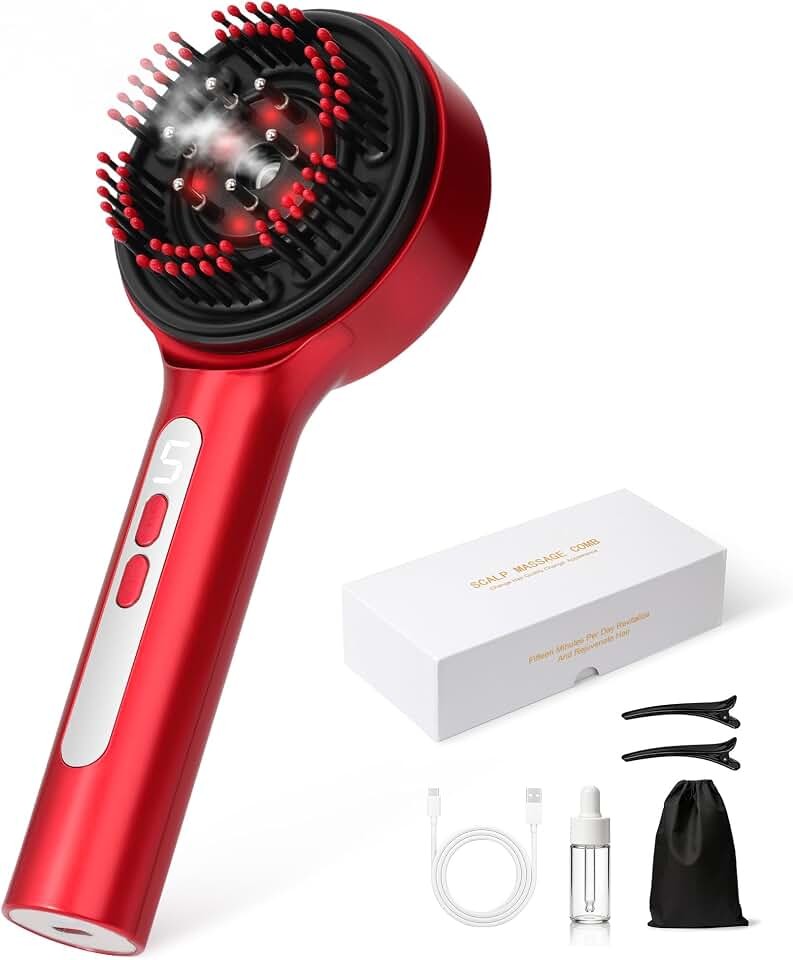 Cordless Electric Scalp Care Comb with Refillable Mist Reservoir, 72 Flexible