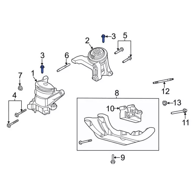 Genuine Ford Motor Mount Mount Bolt W720485-S439
