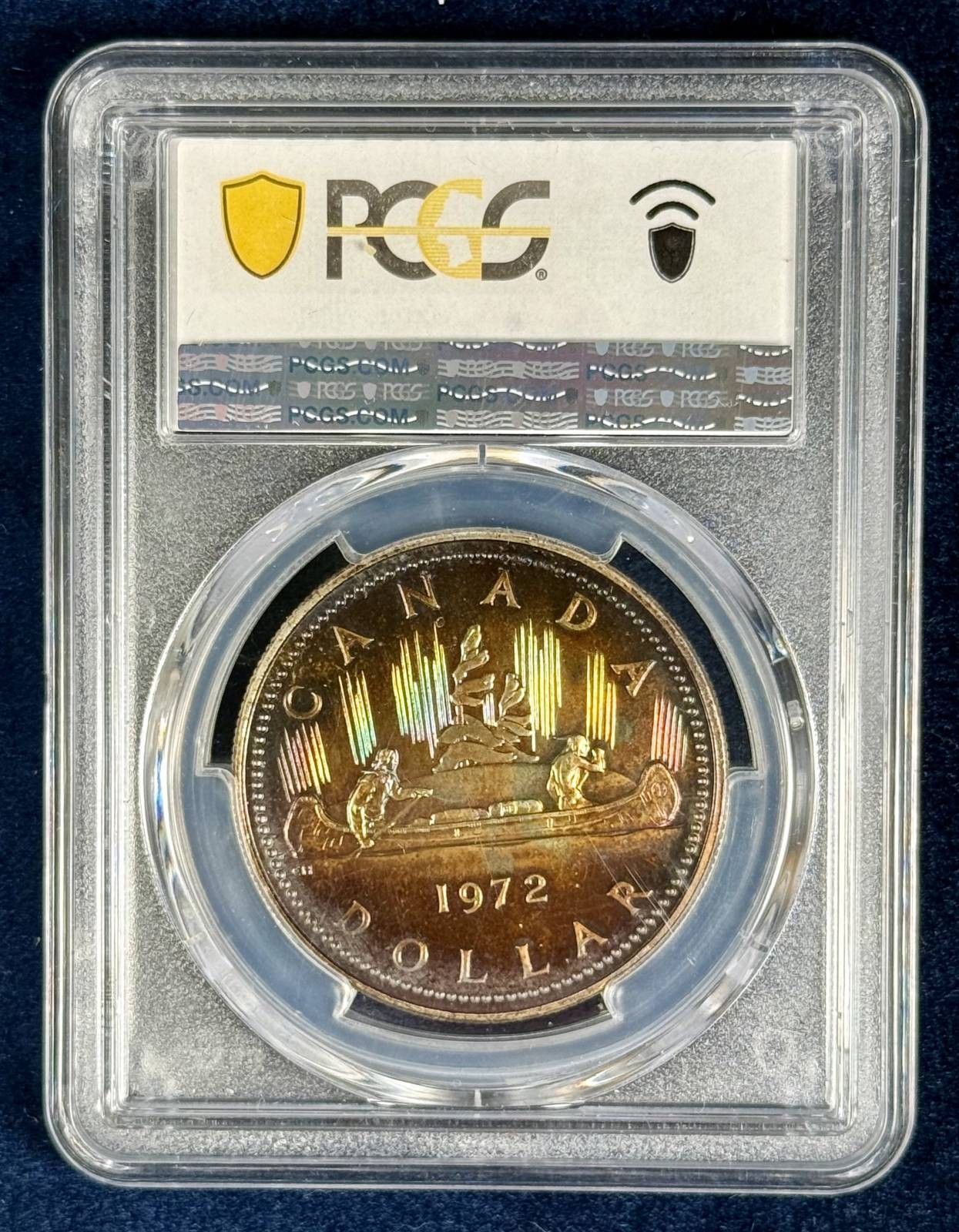 1972 RCM CANADA Silver DOLLAR PCGS SP-65 Voyageur Ag