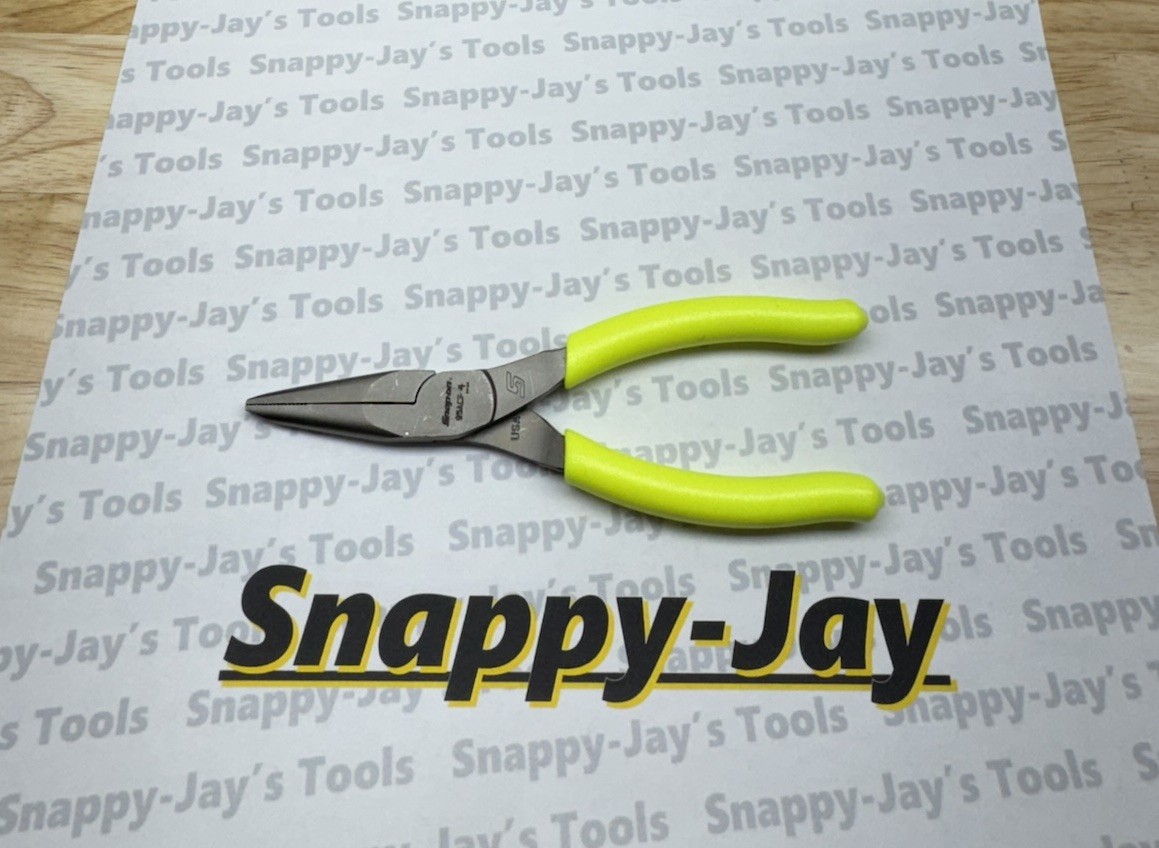 Snap-On Tools USA NEW HI VIZ Soft Grip 6" Talon Grip Needle Nose Pliers 95ACFHV