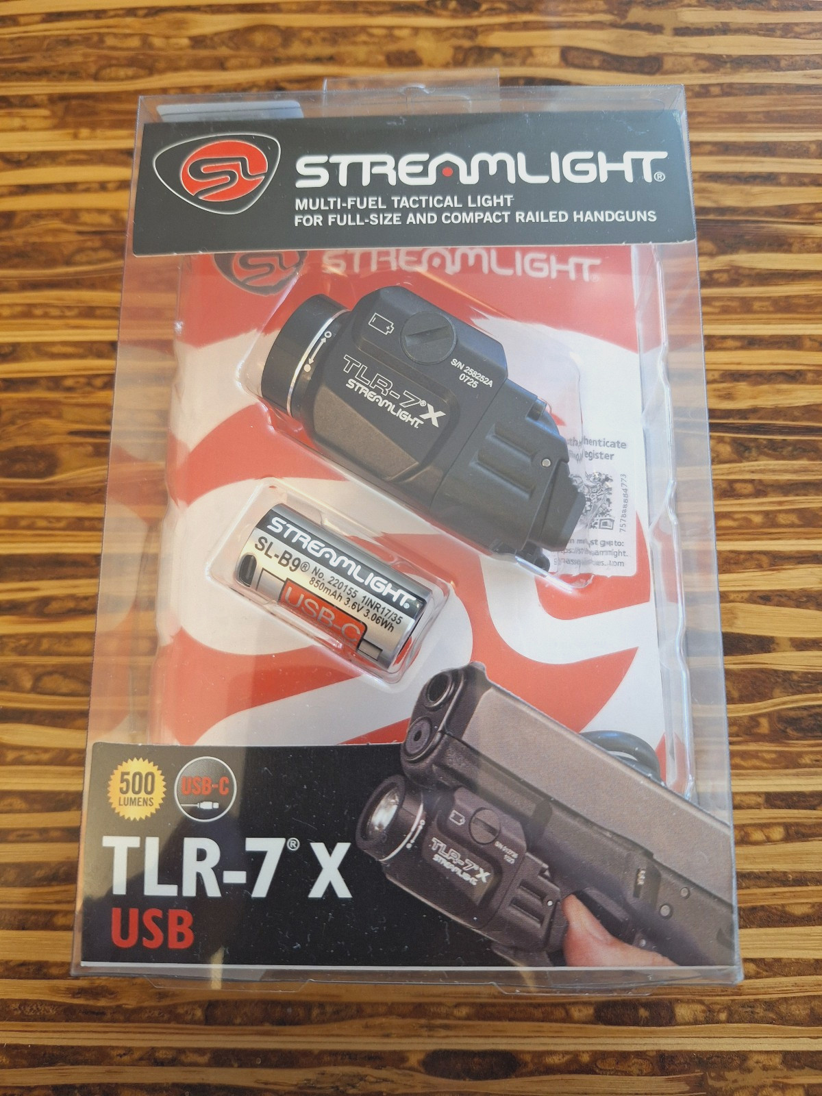 Streamlight TLR-7 X USB Tactical Light Black LN OPEN BOX