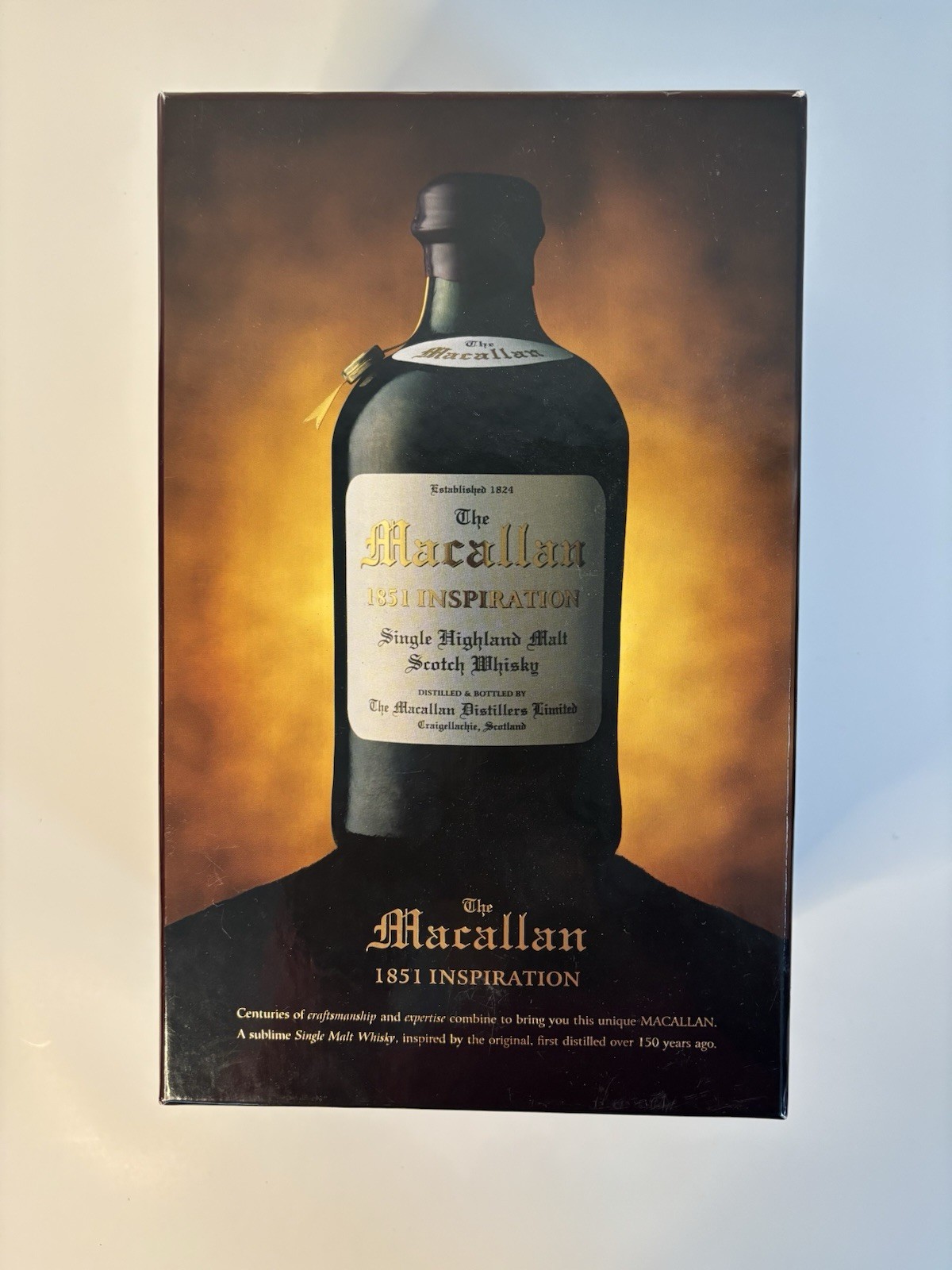 Macallan 1851 Inspiration Scotch Whisky Empty Bottle in Satin Lined Box