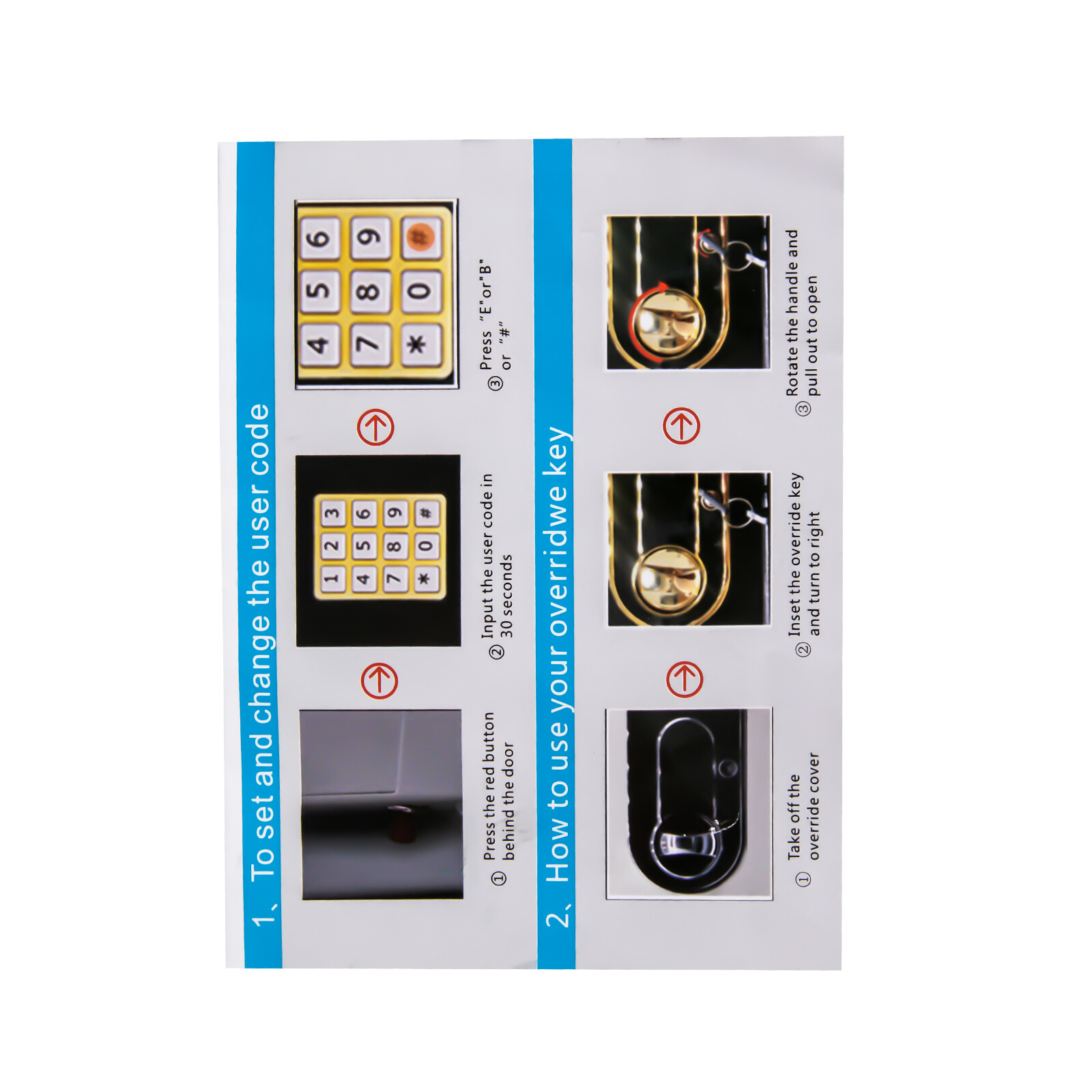 Large Safety Steel Safe Box Digital Keypad Lock for Home Cash Security