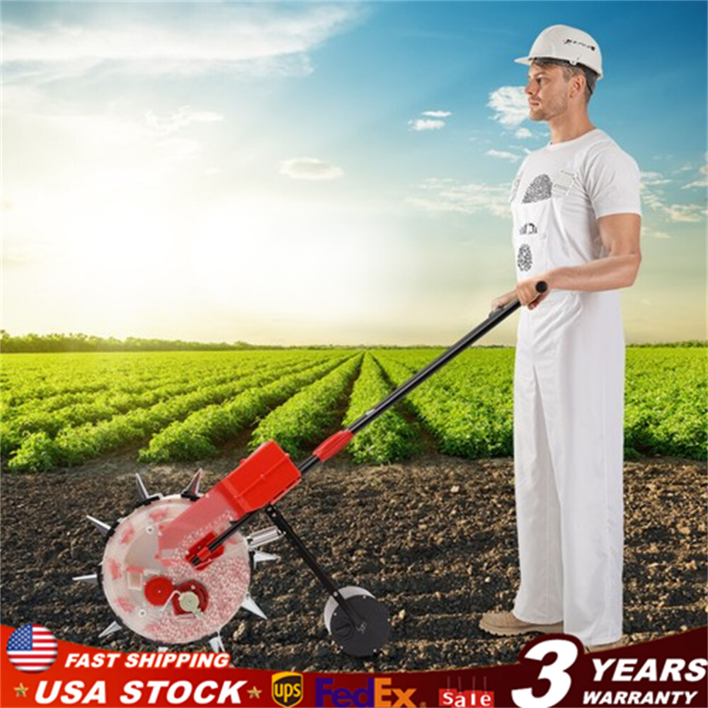 Hand Push Roller Seeder Corn Soybean Fertilizer Machine Manual Planter 3.5-7.8cm