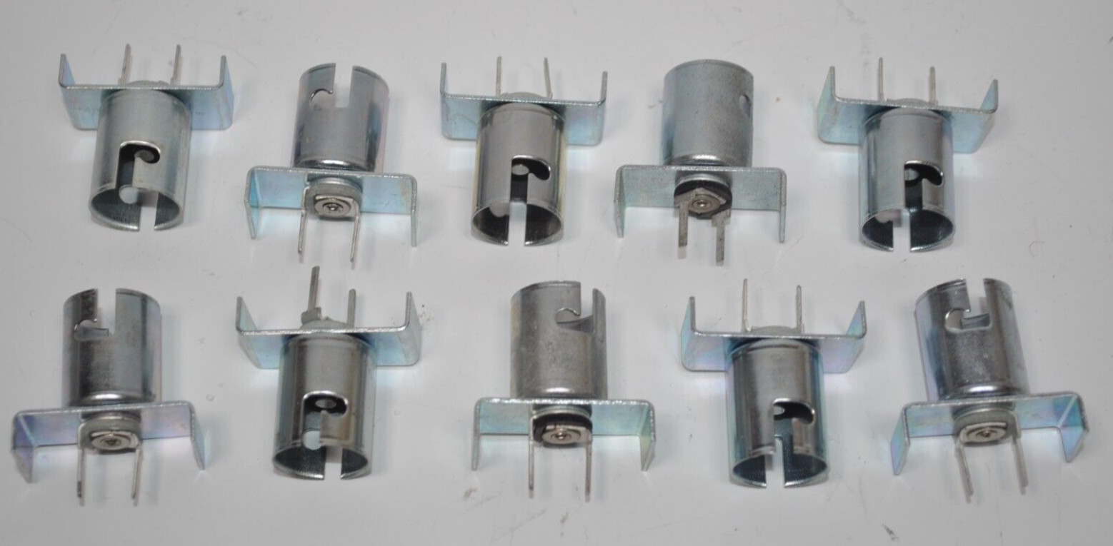 NOS Qty 10 Leecraft BA15S Lamp Bulb Socket w/ Bracket Single Contact #89 Flasher