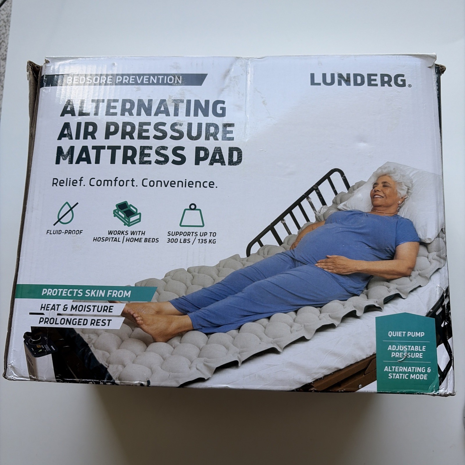 Lunderg Alternating Air Pressure Mattress Pad with Static Mode & Flocking Add-on