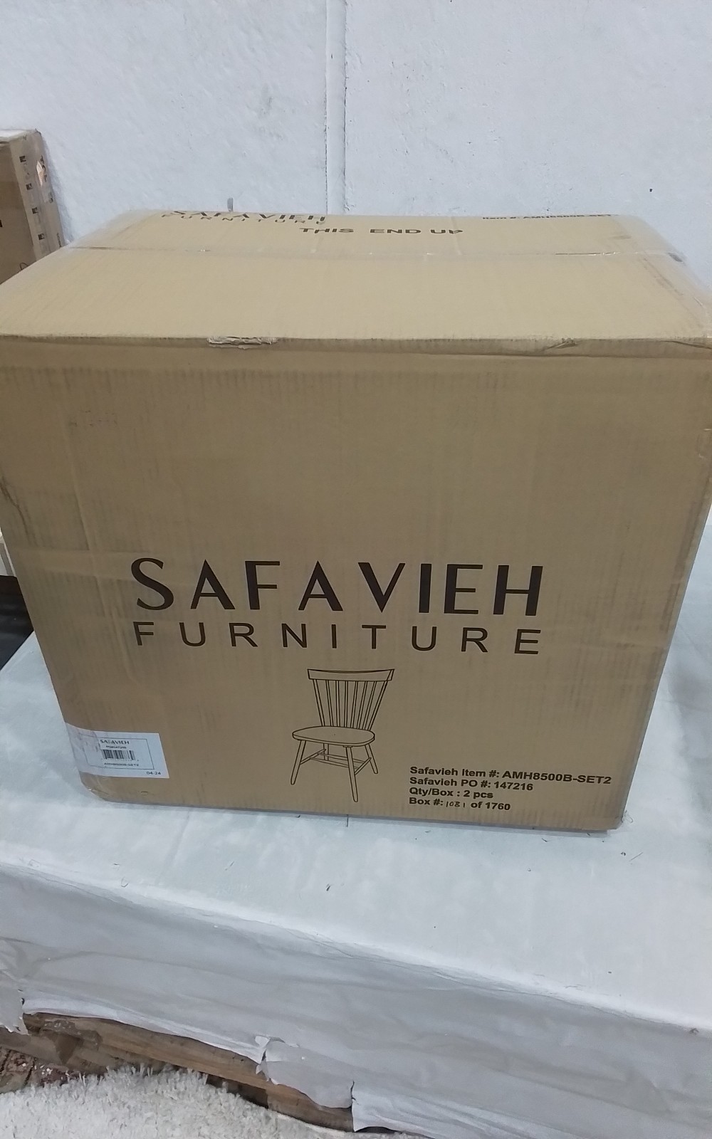 Safavieh PARKER SPINDEL SIDE CHAIR, Reduced Price 2172764784 AMH8500B-SET2