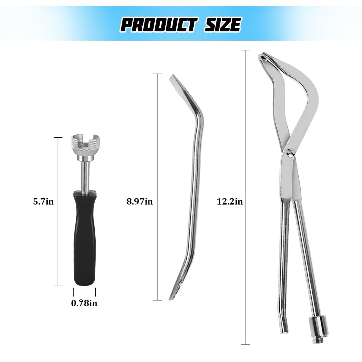 Osilly 3PCS Car Drum Brake Tool Kit, Includes Spring Compressor Tool Brake Sp...